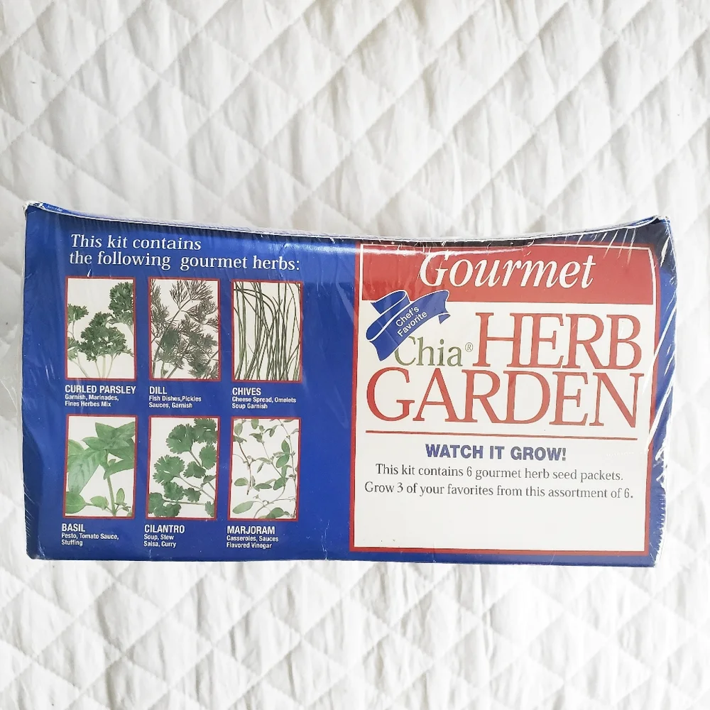 NWT Vintage Chia Terra Cotta Herb Garden Grow Your Own Herbs Indoors New Sealed
